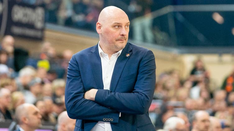 31 1 2026, Basketball, Men, easy credit BBL, easy credit Bundesliga, BBL, Bundesliga, 18 Matchday, Rostock Seawolves Telekom Baskets Bonn Coach PrzemysÅaw Frasunkiewicz Rostock Seawolves Rostock Stadthalle Mecklenburg-Vorpommern Germany