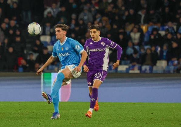 Serie A football match - Napoli vs. Fiorentina 2025 26 Miguel Gutierrez of SSC Napoli During the football match on January 31, 2026, valid for the Italian Serie A - 2025 26 championship in Naples at the Diego Armando Maradona Stadium between SSC Napoli and AC Fiorentina. Pictured: NAPOLI stadio Diego Armando Maradona CAMPANIA ITALIA Copyright: xFABIOxSASSOxFabioxSassox Napoli Fiorentina2026_01_31Fabio Sasso6712