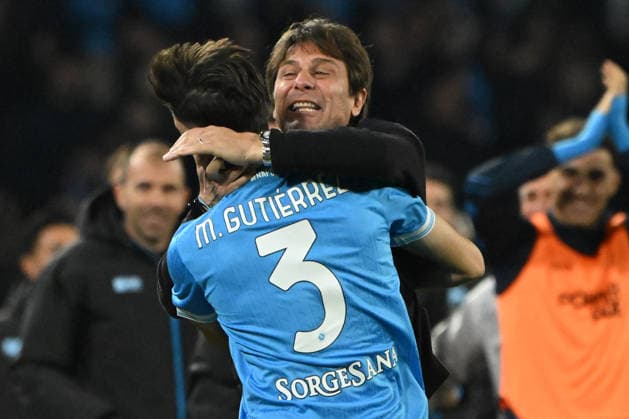 CALCIO - Serie A - SSC Napoli vs ACF Fiorentina Miguel Gutierrez celebrates after scoring goal during Serie A Enelive match between SSC Napoli vs ACF Fiorentina:Danilo Gemito Live Photo Naples Italy  Copyright: xIPAxSport ABACAx