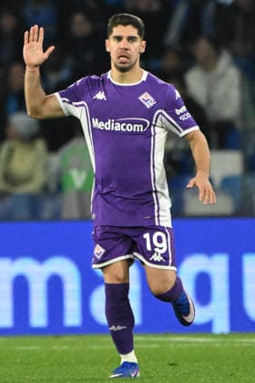 CALCIO - Serie A - SSC Napoli vs ACF Fiorentina Manor Solomon of ACF Fiorentina celebrates after scoring goal during Serie A Enelive match between SSC Napoli vs ACF Fiorentina:Danilo Gemito Live Photo Naples Italy  Copyright: xIPAxSport ABACAx