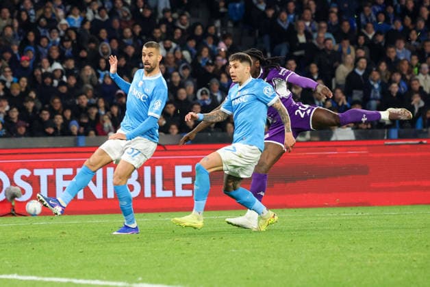 Serie A football match - Napoli vs. Fiorentina 2025 26 Leonardo Spinazzola of SSC Napoli During the football match on January 31, 2026, valid for the Italian Serie A - 2025 26 championship in Naples at the Diego Armando Maradona Stadium between SSC Napoli and AC Fiorentina. Pictured: NAPOLI stadio Diego Armando Maradona CAMPANIA ITALIA Copyright: xFABIOxSASSOxFabioxSassox Napoli Fiorentina2026_01_31Fabio Sasso6724