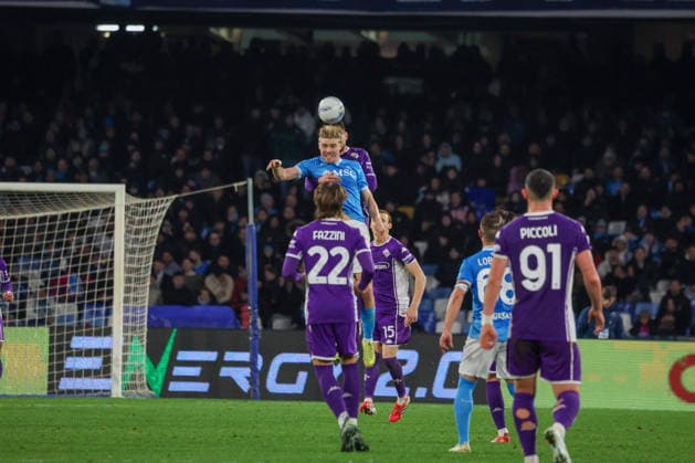 Serie A football match - Napoli vs. Fiorentina 2025 26 Rasmus Hoyland of SSC Napoli During the football match on January 31, 2026, valid for the Italian Serie A - 2025 26 championship in Naples at the Diego Armando Maradona Stadium between SSC Napoli and AC Fiorentina. Pictured: NAPOLI stadio Diego Armando Maradona CAMPANIA ITALIA Copyright: xFABIOxSASSOxFabioxSassox Napoli Fiorentina2026_01_31Fabio Sasso6781