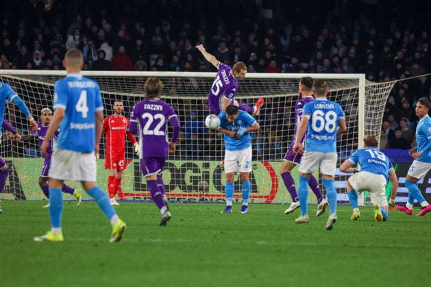 Serie A football match - Napoli vs. Fiorentina 2025 26 Pietro Comuzzo of AC Fiorentina During the football match on January 31, 2026, valid for the Italian Serie A - 2025 26 championship in Naples at the Diego Armando Maradona Stadium between SSC Napoli and AC Fiorentina. Pictured: NAPOLI stadio Diego Armando Maradona CAMPANIA ITALIA Copyright: xFABIOxSASSOxFabioxSassox Napoli Fiorentina2026_01_31Fabio Sasso6783