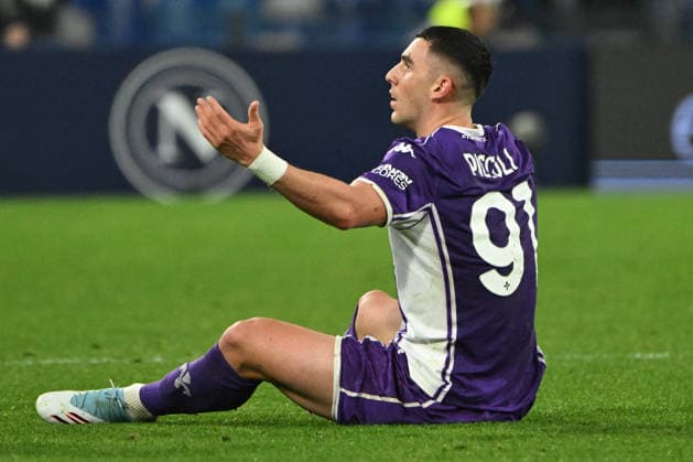 CALCIO - Serie A - SSC Napoli vs ACF Fiorentina Roberto Piccoli of ACF Fiorentina during Serie A Enelive match between SSC Napoli vs ACF Fiorentina:Danilo Gemito Live Photo Naples Italy  Copyright: xIPAxSport ABACAx