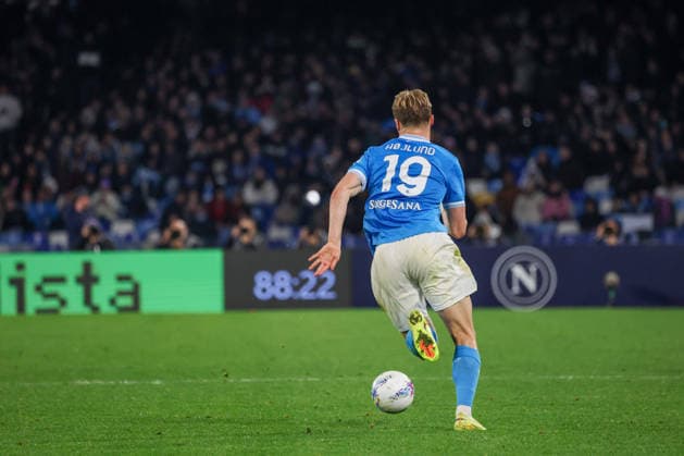 January 31, 2026, Napoli, Campania, ITALIA: Rasmus Hoyland of SSC Napoli During the football match on January 31, 2026, valid for the Italian Serie A - 2025 26 championship in Naples at the Diego Armando Maradona Stadium between SSC Napoli and AC Fiorentina..Pictured: Napoli ITALIA - ZUMAs236 20260131_aap_s236_121 Copyright: xFabioxSassox