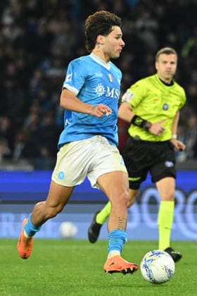 Antonio Vergara of SSC Napoli in action during Serie A Enelive match between SSC Napoli vs ACF Fiorentina:Danilo Gemito Live Photo  Copyright: xDaniloxGemito IPAxSportx xipa-agency.netx xx IPA_70806512 IPA_Agency_IPA70806512