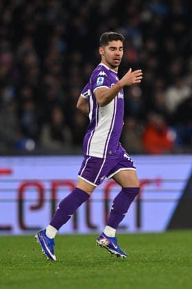 CALCIO - Serie A - SSC Napoli vs ACF Fiorentina Manor Solomon of A.C.F. Fiorentina celebrates after scoring the goal of 2-1 during the 23th day of the Serie A Championship between S.S.C. Napoli and A.C.F. Fiorentina at the Diego Armando Maradona Stadium on January 31, 2026 in Naples, Italy. Naples Italy  Copyright: xIPAxSport ABACAx