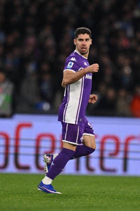 CALCIO - Serie A - SSC Napoli vs ACF Fiorentina Manor Solomon of A.C.F. Fiorentina celebrates after scoring the goal of 2-1 during the 23th day of the Serie A Championship between S.S.C. Napoli and A.C.F. Fiorentina at the Diego Armando Maradona Stadium on January 31, 2026 in Naples, Italy. Naples Italy  Copyright: xIPAxSport ABACAx