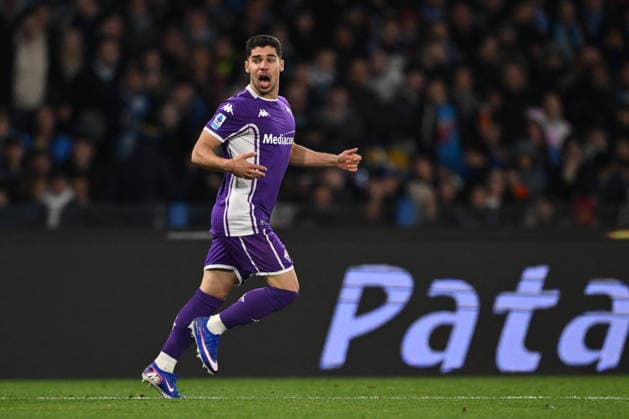 CALCIO - Serie A - SSC Napoli vs ACF Fiorentina Manor Solomon of A.C.F. Fiorentina celebrates after scoring the goal of 2-1 during the 23th day of the Serie A Championship between S.S.C. Napoli and A.C.F. Fiorentina at the Diego Armando Maradona Stadium on January 31, 2026 in Naples, Italy. Naples Italy  Copyright: xIPAxSport ABACAx