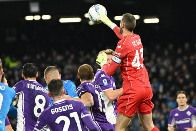 CALCIO - Serie A - SSC Napoli vs ACF Fiorentina David De Gea of ACF Fiorentina in action during Serie A Enelive match between SSC Napoli vs ACF Fiorentina:Danilo Gemito Live Photo Naples Italy  Copyright: xIPAxSport ABACAx