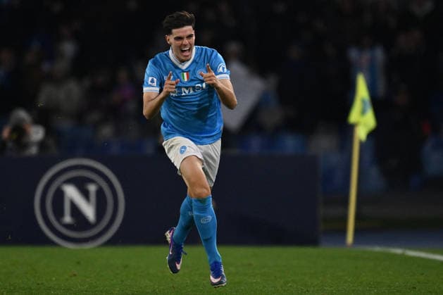 CALCIO - Serie A - SSC Napoli vs ACF Fiorentina Miguel Gutierrez of S.S.C. Napoli scelebrates after scoring the goal of 2-0 during the 23th day of the Serie A Championship between S.S.C. Napoli and A.C.F. Fiorentina at the Diego Armando Maradona Stadium on January 31, 2026 in Naples, Italy. Naples Italy  Copyright: xIPAxSport ABACAx