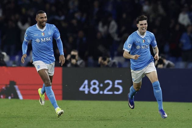 CALCIO - Serie A - SSC Napoli vs ACF Fiorentina Napoli s Spanish defender Miguel Gutierrez celebrates after scoring a goal of 2-0 during the Serie A football match between SSC Napoli and Fiorentina at the Diego Armando Maradona Stadium in Naples on January 31, 2026. Naples Italy  Copyright: xIPAxSport ABACAx