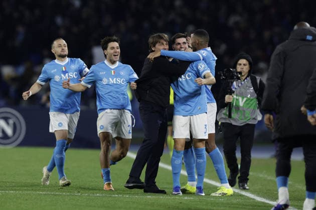 CALCIO - Serie A - SSC Napoli vs ACF Fiorentina Napoli s Spanish defender Miguel Gutierrez celebrates after scoring a goal of 2-0 during the Serie A football match between SSC Napoli and Fiorentina at the Diego Armando Maradona Stadium in Naples on January 31, 2026. Naples Italy  Copyright: xIPAxSport ABACAx