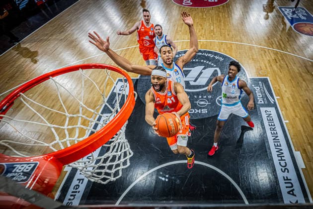 1 Basketball Bundesliga, easyCredit BBL, Season 2025 2026, Men, Main Round, 18 Matchday, 31 01 2026, RASTA Vechta Frankfurt Skyliners Vechta RASTA Dome Lower Saxony Germany