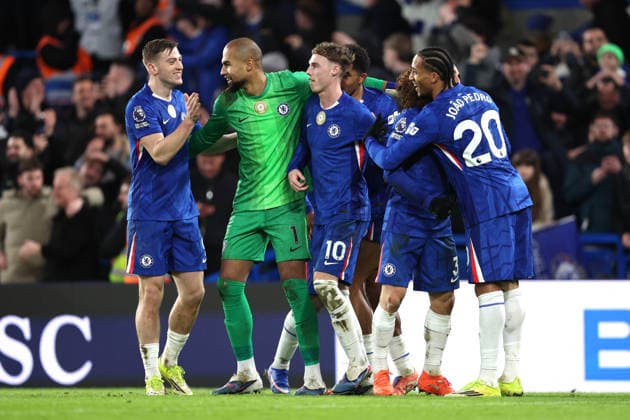 Chelsea gegen West Ham 28. Januar 2026, London Premier League Fußball Chelsea gegen West Ham United Chelsea feiert seinen Sieg Foto Charlotte Wilson Abseits London UK  Copyright: xCharlottexWilsonx xOffsidexOffside
