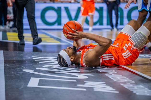 1 Basketball Bundesliga, easyCredit BBL, Season 2025 2026, Men, Main Round, Matchday 18, 31 01 2026, RASTA Vechta Frankfurt Skyliners Lloyd Pandi 41 RASTA Vechta during the game Vechta RASTA Dome Lower Saxony Germany