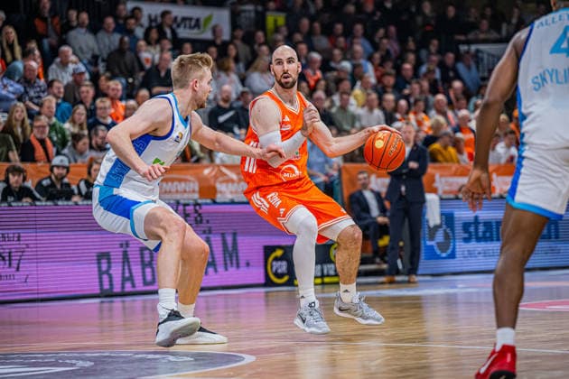 1 Basketball Bundesliga, easyCredit BBL, Season 2025 2026, Men, Main Round, Matchday 18, 31 01 2026, RASTA Vechta Frankfurt Skyliners Tommy Kuhse 12 RASTA Vechta in action Vechta RASTA Dome Lower Saxony Germany