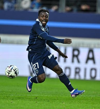 Paris FC vs Marseille : French Ligue 1 PARIS, FRANCE - JANUARY 31: Moses Simon of Paris FC in action during the French Ligue 1 (L1) soccer match between Paris FC and Olympique de Marseille at Stade Jean Bouin in Paris, France on January 31, 2026. Mustafa Yalcin Anadolu Paris France. Editorial use only. Please get in touch for any other usage.  Copyright: x2026xAnadoluxMustafaxYalcinx