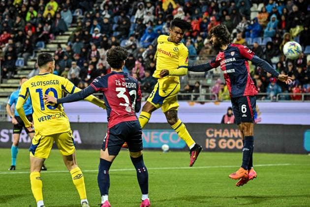 Gift Orban of Hellas Verona during Cagliari Calcio vs Hellas Verona FC, Italian soccer Serie A match in Cagliari, Italy, January 31 2026  Copyright: xLuigixCanu IPAxSportx xipa-agency.netx xx IPA_70809563 IPA_Agency_IPA70809563