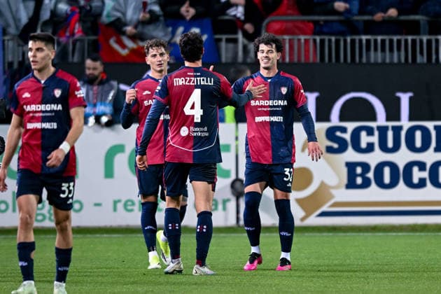 Cagliari s Luca Mazzitelli celebrates after scoring the goal during the Serie A soccer match between Cagliari Calcio and Hellas Verona at the Unipol Domus in Cagliari, Sardinia - Saturday, 31st January 2026. - Soccer  Copyright: xGianlucaxZuddas LaPressex