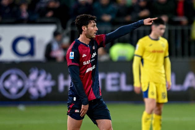 Cagliari s Luca Mazzitelli celebrates after scoring the goal during the Serie A soccer match between Cagliari Calcio and Hellas Verona at the Unipol Domus in Cagliari, Sardinia - Saturday, 31st January 2026. - Soccer  Copyright: xGianlucaxZuddas LaPressex
