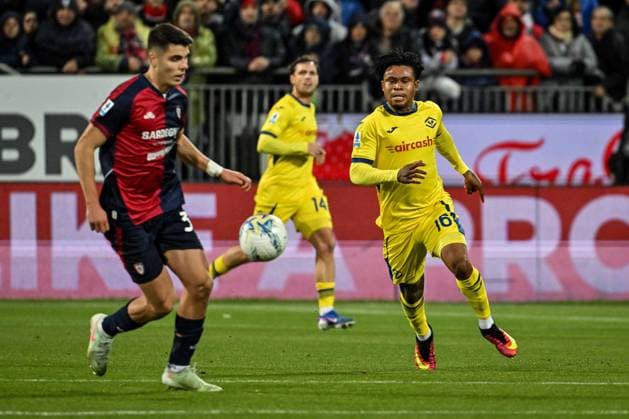 Gift Orban of Hellas Verona during Cagliari Calcio vs Hellas Verona FC, Italian soccer Serie A match in Cagliari, Italy, January 31 2026  Copyright: xLuigixCanu IPAxSportx xipa-agency.netx xx IPA_70809793 IPA_Agency_IPA70809793