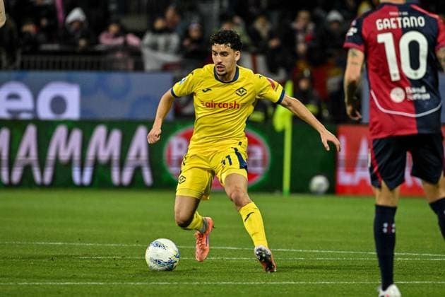 Abdou Harroui of Hellas Verona during Cagliari Calcio vs Hellas Verona FC, Italian soccer Serie A match in Cagliari, Italy, January 31 2026  Copyright: xLuigixCanu IPAxSportx xipa-agency.netx xx IPA_70809919 IPA_Agency_IPA70809919