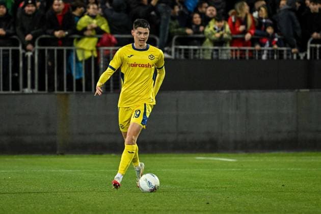 Tobias Slotsager of Hellas Verona during Cagliari Calcio vs Hellas Verona FC, Italian soccer Serie A match in Cagliari, Italy, January 31 2026  Copyright: xLuigixCanu IPAxSportx xipa-agency.netx xx IPA_70809986 IPA_Agency_IPA70809986
