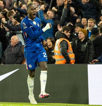 Chelsea v West Ham United, Premier League Chelsea defender Trevoh Chalobah (23) celebrates his team™s 3-2 win after the final whistle during the Premier League match between Chelsea and West Ham United at Stamford Bridge, London, UK on 31 January 2026. London Stamford Bridge Greater London UK Editorial use only DataCo restrictions apply See www.football-dataco.com , Copyright: xToyinxOshodix PSI-23659-0092