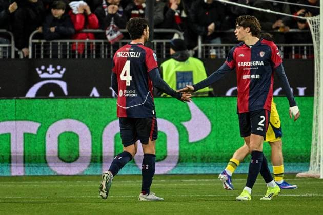 CALCIO - Serie A - Cagliari Calcio vs Hellas Verona FC Luca Mazzitelli of Cagliari Calcio, Marco Palestra of Cagliari Calcio during Cagliari Calcio vs Hellas Verona FC, Italian soccer Serie A match in Cagliari, Italy, January 31 2026 Cagliari Italy  Copyright: xIPAxSport ABACAx