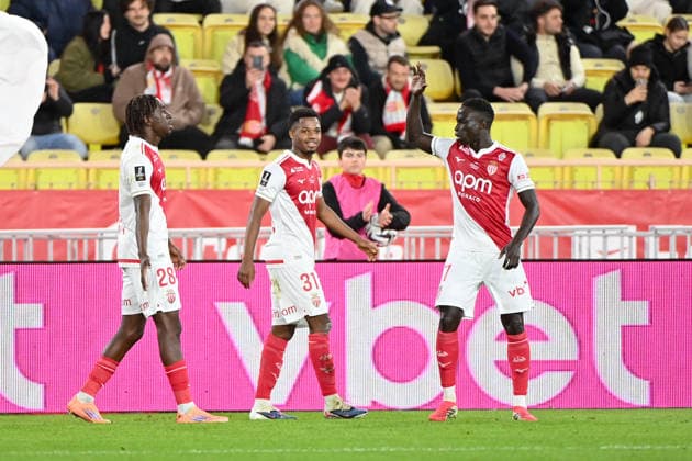 AS Monaco FC v Stade Rennais FC - Ligue 1 McDonald s 2025 2026 28 Mamadou COULIBALY (asm) - 27 Krepin DIATTA (asm) - 31 Ansu FATI (asm) during the Ligue 1 McDonald s match between Monaco and Rennes at Stade Louis II on January 31, 2026 in Monaco, Monaco. Monaco Monaco  Copyright: xFEPx 776348265