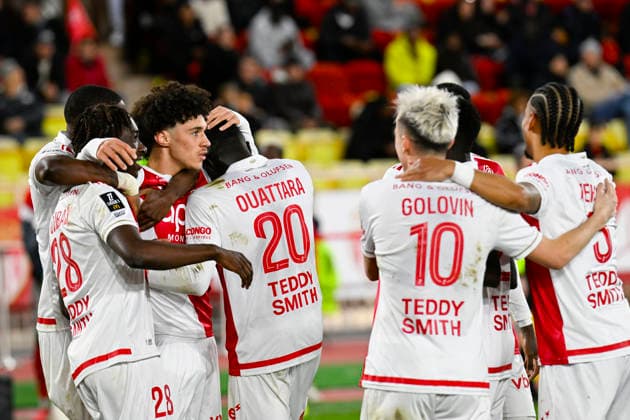 FOOTBALL : AS Monaco VS Stade Rennais FC - Ligue 1 McDonald s - 31 01 2026 Joy ASM - But Maghnes Akliouche - Ligue 1 McDonald s match between AS Monaco and Stade Rennais FC on January 31, 2026 at the Louis II Stadium in Monaco. MonacoMonaco  Copyright: xWilliamxCannarellax