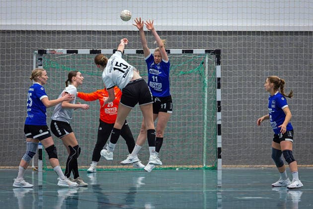 31 01 2026, xovx, Handball Frauen Handball Oberliga Mitte, HSG Lumdatal HSG Linden v l Sibell Althen HSG Lumdatal , Lilli Allendörfer HSG Linden , Nelly Rexin HSG Linden , Rebecca Lutz HSG Lumdatal , Nina Hasenkamp HSG Lumdatal , Madeleine Müller HSG Lumdatal Rabenau Londorf Lumdatalhalle Hessen Deutschland DE
