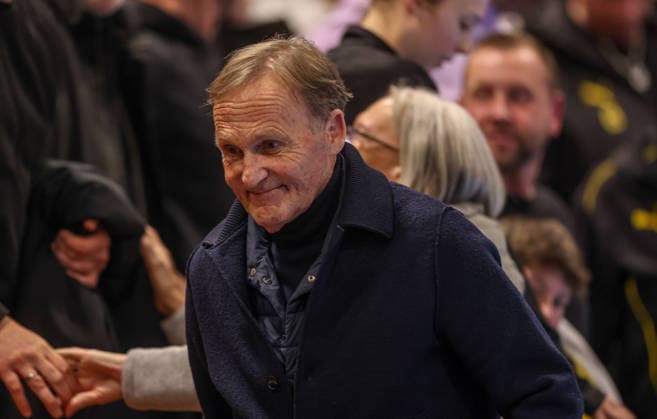 GER, Dortmund, Borussia Dortmund vs HSG Bensheim Auerbach Flames, Alsco Handball Bundesliga Frauen, Handball, DHB, Spielzeit 2025 2026, Sporthalle Wellinghofen, 15 Spieltag im Bild Hans Joachim Akki Watzke beim BVB Handball DFB DFL REGULATIONS PROHIBIT ANY USE OF PHOTOGRAPHS AS IMAGE SEQUENCES AND OR QUASI VIDEO, 31 01 2026 Copyright: HMBxMedia HendrikxHamelau