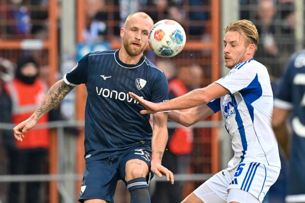 Header Header duel Philipp Hofmann Bochum 33 Timo Becker Schalke 5 31 01 2026 Football VfL Bochum vs FC Schalke 04, Vonovia Ruhrstadion, Bochum, DFB DFL REGULATIONS PROHIBIT ANY USE OF PHOTOGRAPHS AS IMAGE SEQUENCES AND OR QUASI VIDEO Copyright: xpepphotox xHorstxMauelshagenx pep00321, pep_20260131_hm_267091
