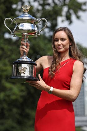 Elena Rybakina, KAZ, after final of 2026 Australian Open in Melbourne during a photoshoot at Yarra river, 01 02 2026
