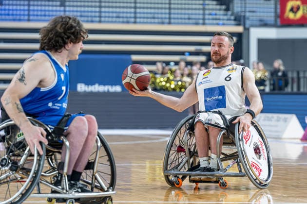 RBBL RSV Lahn Dill RB Zwickau, 31 01 26 Jannik Blair RSV Lahn Dill, 6 , Hayden Siebuhr RB Zwickau, 7 RBBL RSV Lahn Dill RB Zwickau Wetzlar, 31 01 26 Copyright: xBEAUTIFULxSPORTS Roeczeyx