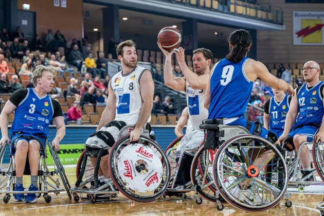 RBBL RSV Lahn Dill RB Zwickau, 31 01 26 Michael Paye RSV Lahn Dill, 5 , Fabian Gail RSV Lahn Dill, 8 , Jack Pierre RB Zwickau, 3 , Maximilian Chagger RB Zwickau, 9 RBBL RSV Lahn Dill RB Zwickau Wetzlar, 31 01 26 Copyright: xBEAUTIFULxSPORTS Roeczeyx