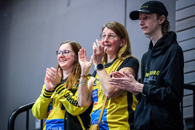 easycredit BBL Basketball Bundesliga 2025 2026 18 Matchday 31 01 2026 Science City Jena vs MHP RIESEN Ludwigsburg A few fans from Ludwigsburg made the trip to Jena, joy Sparkassen Arena