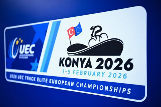 2026 UEC Track Elite European Championships Picture by Olly Hassell SWpix.com - 01 02 2026 - Cycling - 2026 UEC Track Elite European Championships - Konya Velodrome, Konya, Türkiye - 2026 UEC Track Elite European Championships Konya 2026 Logo Copyright: x xSWpix.comx(t axPhotographyxHubxLtd)xOllyxHassell SWpix.comx SWP-3177-0070