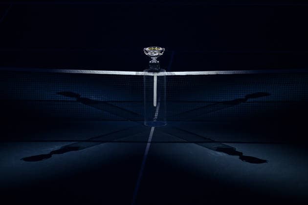 TENNIS AUSTRALIAN OPEN, The Norman Brookes Challenge Cup is seen ahead of the men™s singles final between Carlos Alcaraz of Spain and Novak Djokovic of Serbia on day 15 of the 2026 Australian Open tennis tournament at Melbourne Park in Melbourne, Sunday, February 1, 2026. ( NO ARCHIVING MELBOURNE VICTORIA AUSTRALIA  Copyright: xJOELxCARRETTx 20260201155928041430