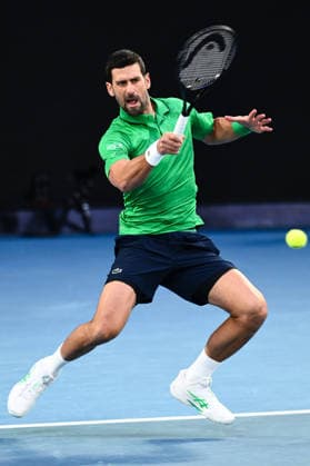 TENNIS AUSTRALIAN OPEN, Novak Djokovic of Serbia in action during the men™s singles final against Carlos Alcaraz of Spain on day 15 of the 2026 Australian Open tennis tournament at Melbourne Park in Melbourne, Sunday, February 1, 2026. ( NO ARCHIVING MELBOURNE VICTORIA AUSTRALIA  Copyright: xJOELxCARRETTx 20260201135794880234