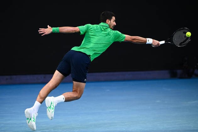 TENNIS AUSTRALIAN OPEN, Novak Djokovic of Serbia in action during the men™s singles final against Carlos Alcaraz of Spain on day 15 of the 2026 Australian Open tennis tournament at Melbourne Park in Melbourne, Sunday, February 1, 2026. ( NO ARCHIVING MELBOURNE VICTORIA AUSTRALIA  Copyright: xJOELxCARRETTx 20260201162930889104