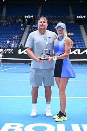 Australian Open 2026 - Ksenia Efremova Wins The Girl Juniors Final Ksenia Efremova (FRA) wins the girl juniors final at the 2026 Australian Open at Melbourne Park in Melbourne, AUSTRALIA, on February, 1 , 2026. Photo by Corinne Dubreuil ABACAPRESS.COM Melbourne Australia  Copyright: xDubreuilxCorinne ABACAx