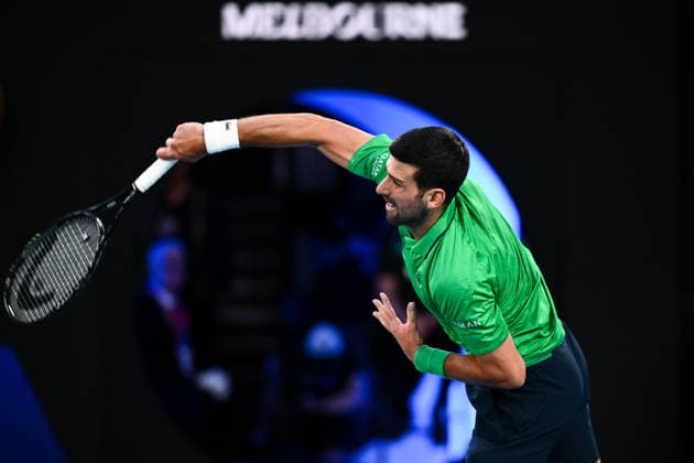 TENNIS AUSTRALIAN OPEN, Novak Djokovic of Serbia in action during the men™s singles final against Carlos Alcaraz of Spain on day 15 of the 2026 Australian Open tennis tournament at Melbourne Park in Melbourne, Sunday, February 1, 2026. ( NO ARCHIVING MELBOURNE VICTORIA AUSTRALIA  Copyright: xJOELxCARRETTx 20260201154237741528