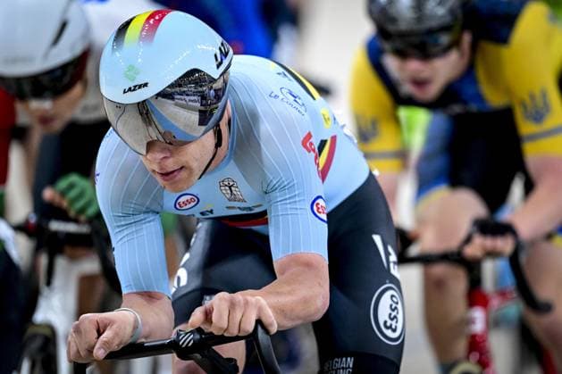 Belgian Jules Hesters pictured in action during the men s Elimination qualifications at the first day of the 2026 UEC Track Elite European Championships, in Konya, Turkey, Sunday 01 February 2026. The European Championships take place from 01 to 05 February 2026. DIRKxWAEM  x160211036x