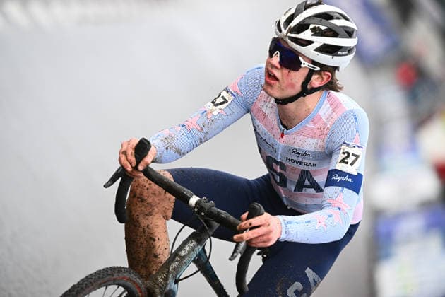 2026 UCI Cyclo-cross World Championships Picture by Simon Wilkinson SWpix.com - 30 01 2026 - Cycling - 2026 UCI Cyclo-cross World Championships - Hulst, Zeeland, Netherlands - Junior Men - Jacob Hines (USA) Copyright: x xSWpix.comx(t axPhotographyxHubxLtd)xSimonxWilkinson SWpix.comx SWP-3176-0221