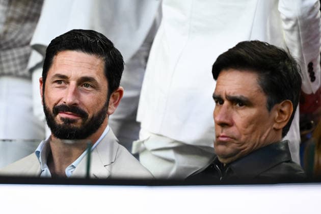 TENNIS AUSTRALIAN OPEN, Managing director of Seven Group Holdings Ltd Ryan Stokes and ANZ CEO Nuno Matos watch Novak Djokovic of Serbia in action during the men™s singles final against Carlos Alcaraz of Spain on day 15 of the 2026 Australian Open tennis tournament at Melbourne Park in Melbourne, Sunday, February 1, 2026. ( NO ARCHIVING MELBOURNE VICTORIA AUSTRALIA  Copyright: xJOELxCARRETTx 20260201161015231050