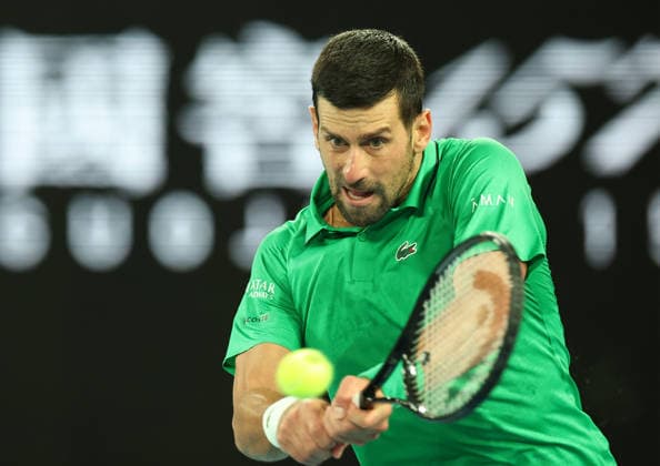 February 1, 2026, Melbourne, Victoria, Australia: NOVAK DJOKOVIC of Serbia during the match against C. Alcaraz of Spain in the final of Australian Open, Melbourne, Australia. Melbourne Australia - ZUMAc278 20260201_zsp_c278_020 Copyright: xMarcinxCholewinskix