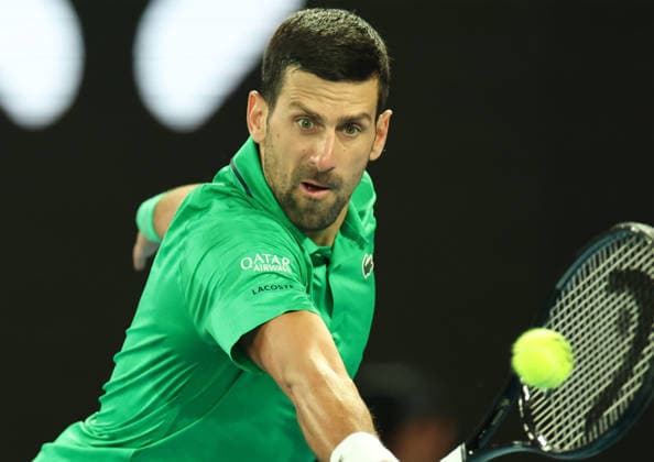 February 1, 2026, Melbourne, Victoria, Australia: NOVAK DJOKOVIC of Serbia during the match against C. Alcaraz of Spain in the final of Australian Open, Melbourne, Australia. Melbourne Australia - ZUMAc278 20260201_zsp_c278_021 Copyright: xMarcinxCholewinskix